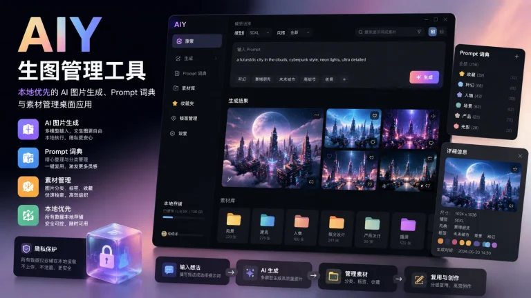 AIY 生图管理工具宣传封面